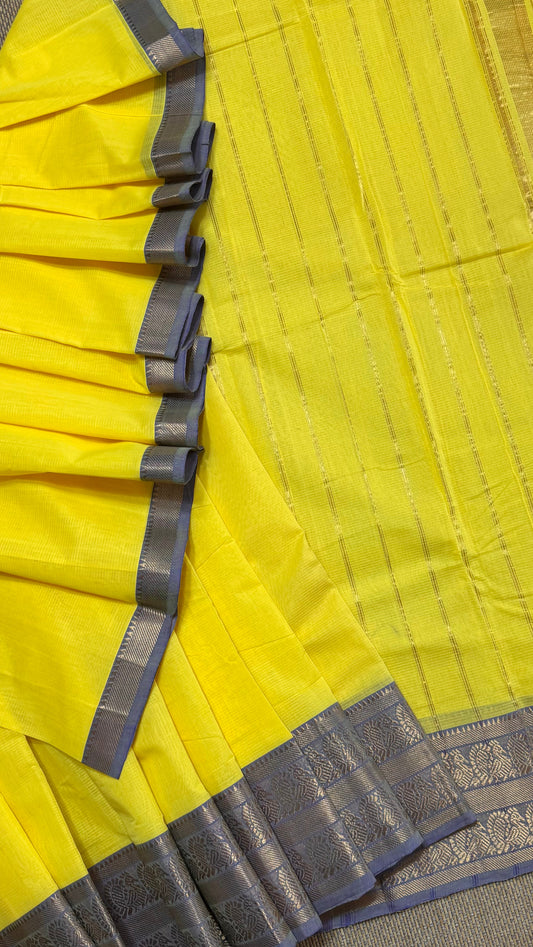 Handloom Mangalagiri cotton saree with kanchi border