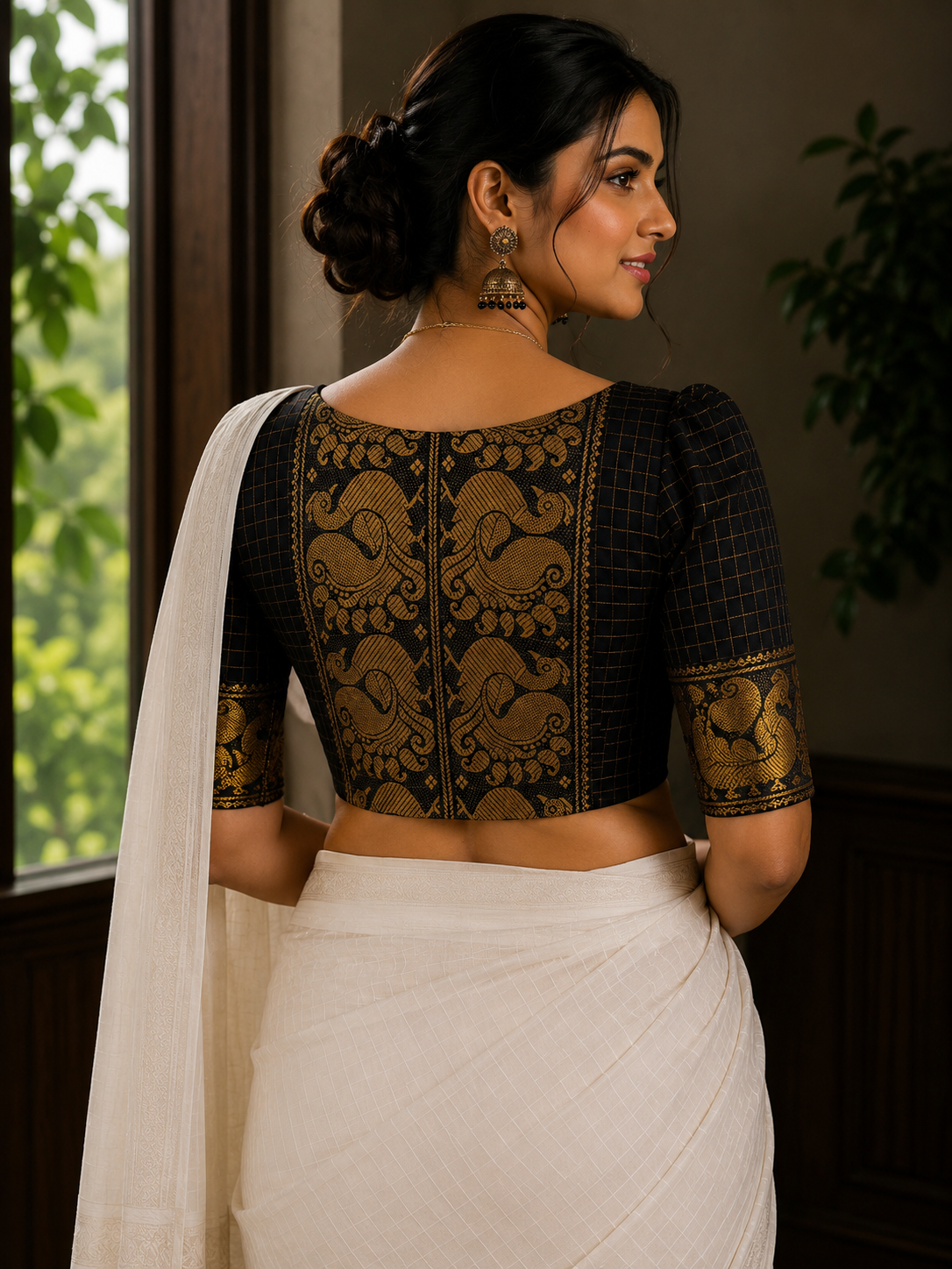Zari Kattam - Madurai Cotton Saree Blouse