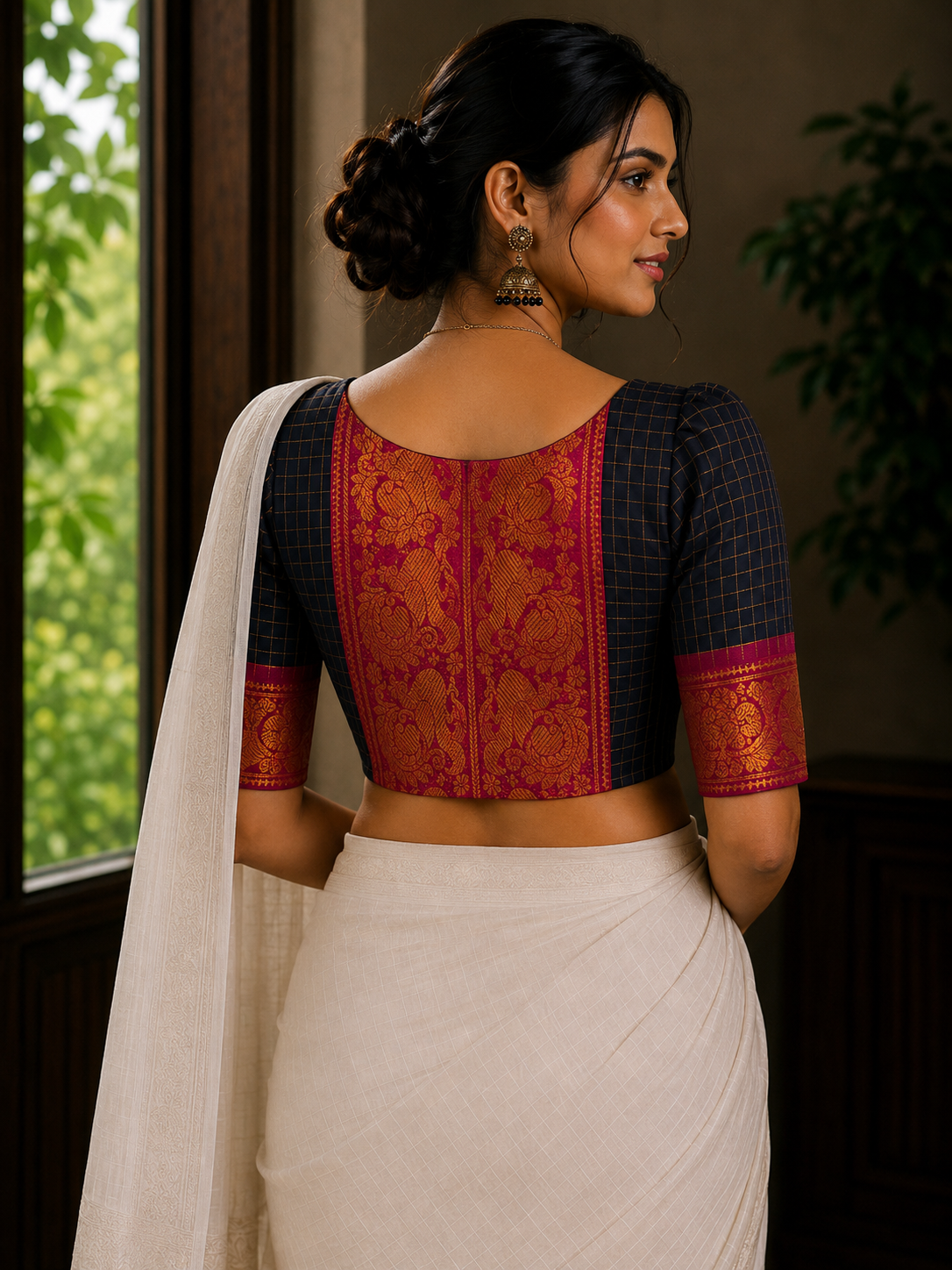 Zari Kattam - Madurai Cotton Saree Blouse