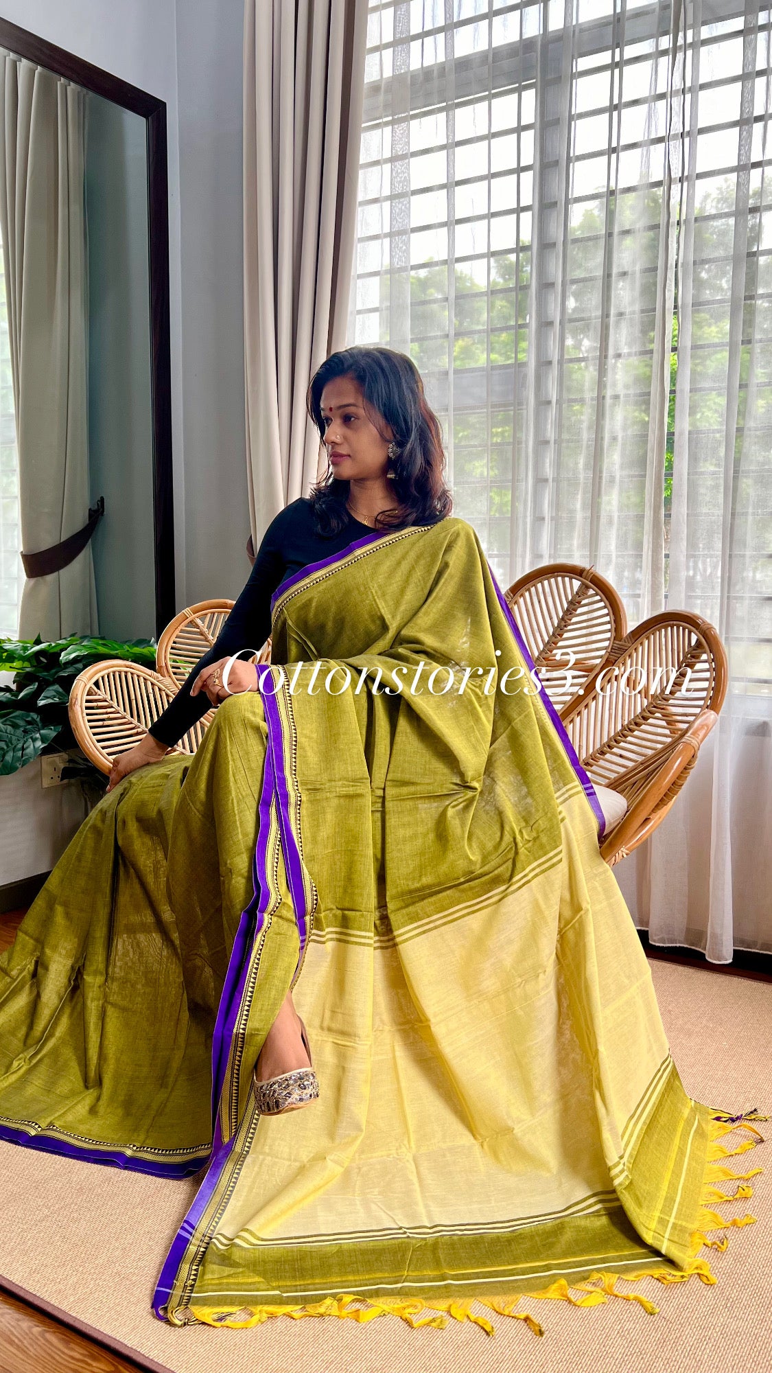 Narayanpet  Pure Handloom Gas Mercerised Cotton Saree