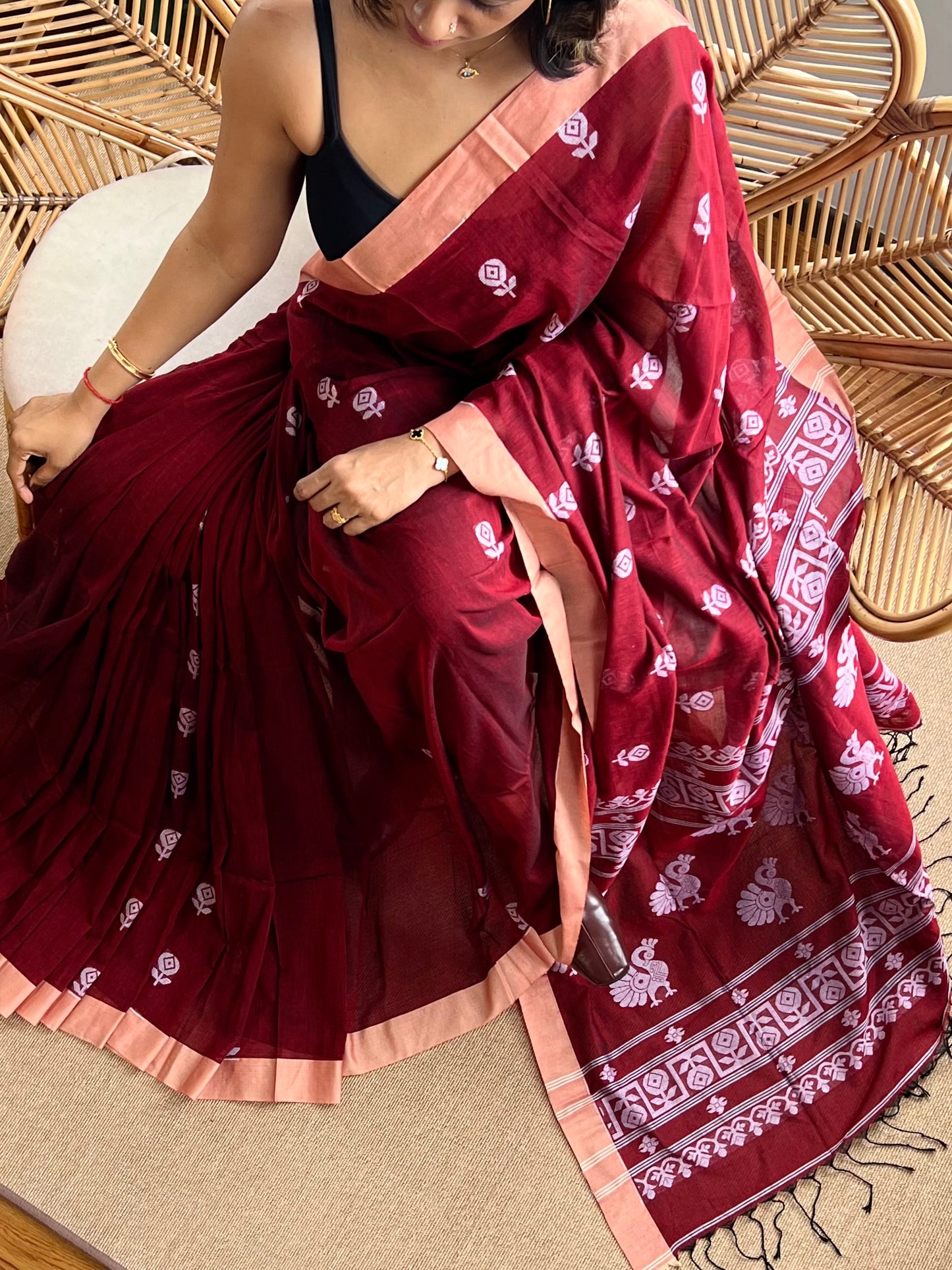 Bengal Loomz - soft  Khadi Cotton Saree