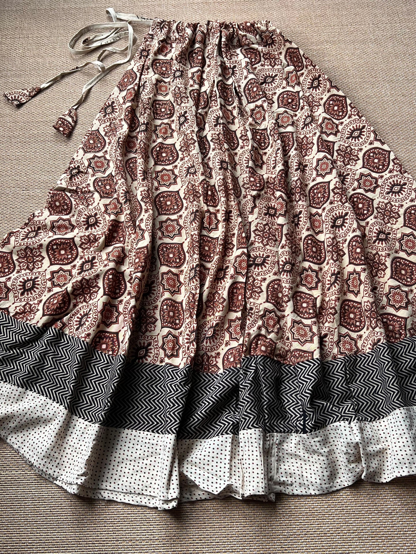 Ajrakh  flair Skirt