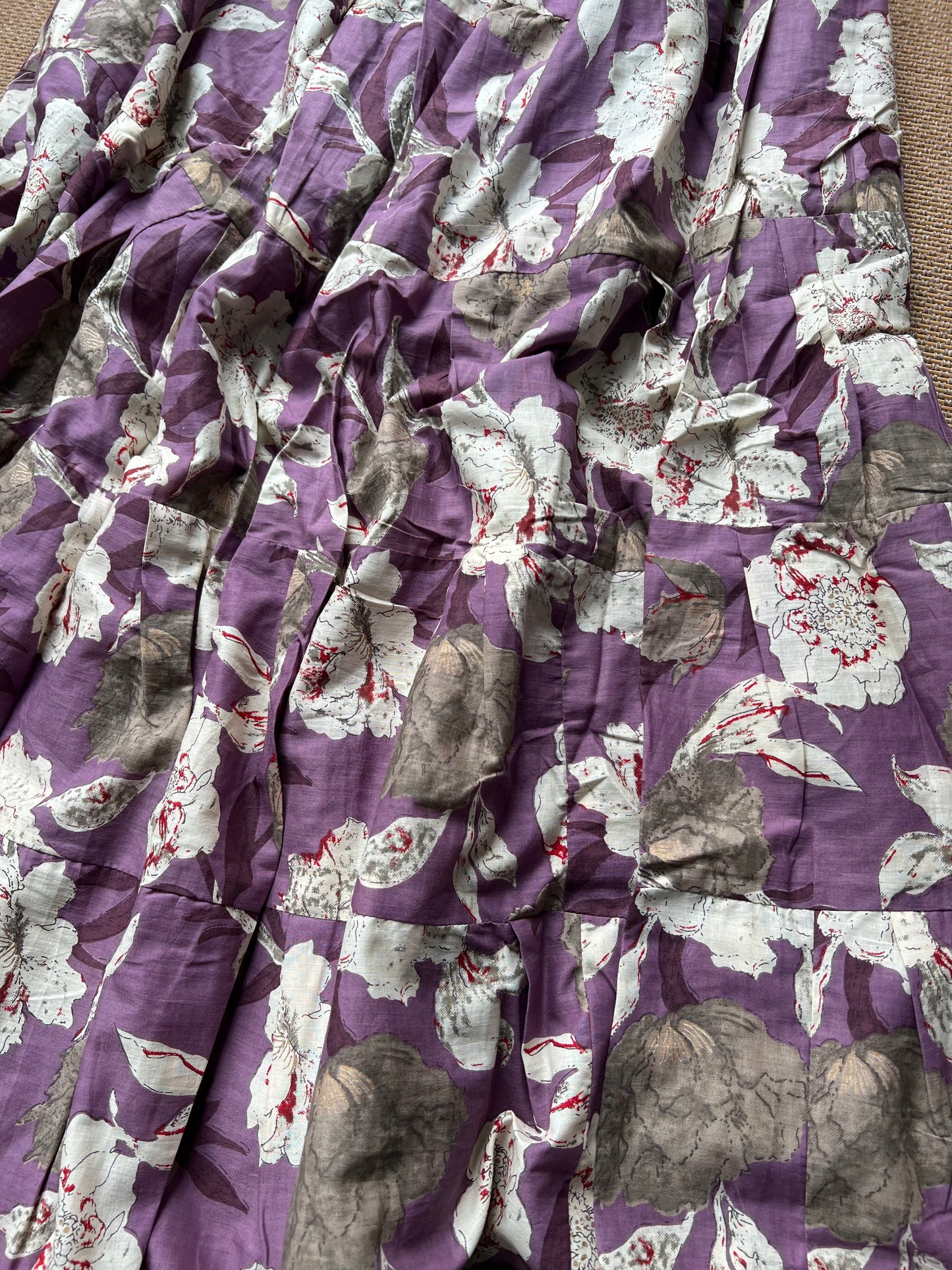 Printed cotton skirt