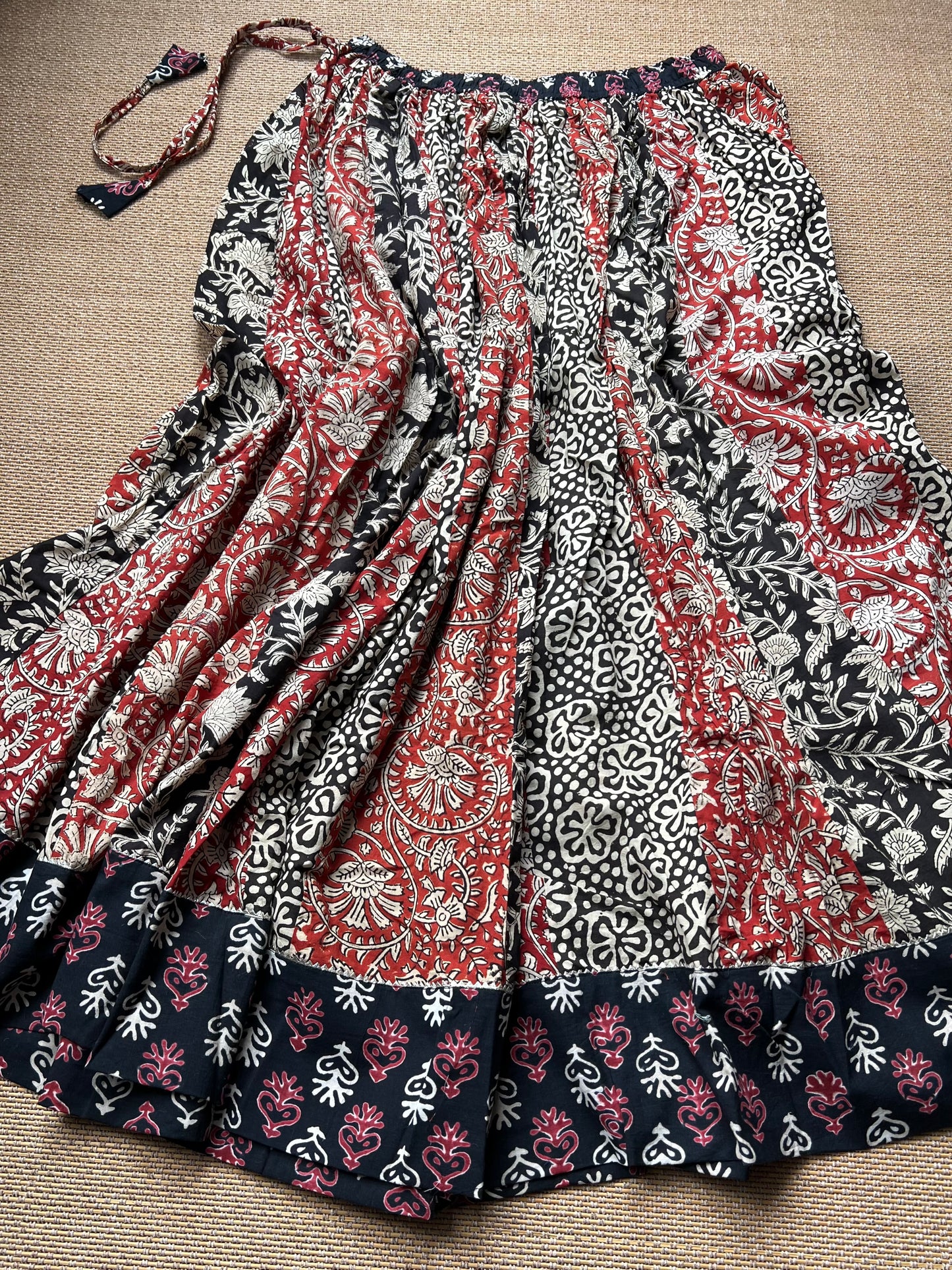 Ajrakh cotton skirt