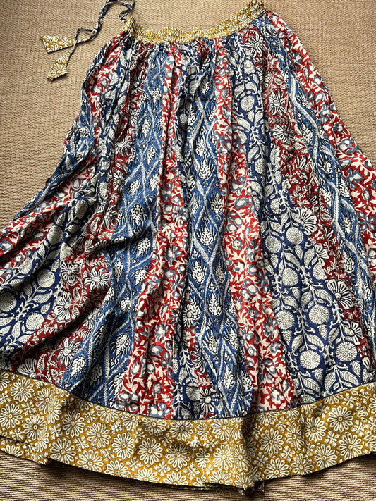 Ajrakh cotton skirt