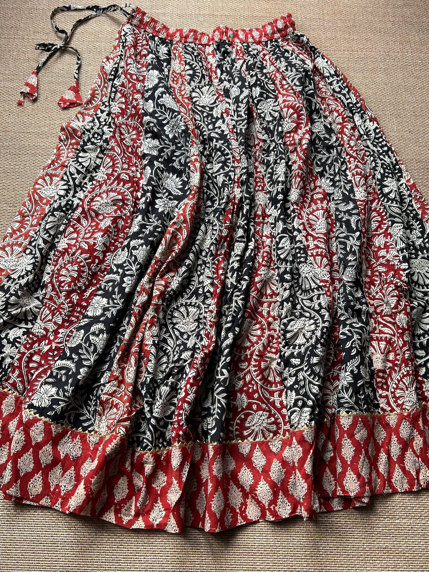 Ajrakh cotton skirt