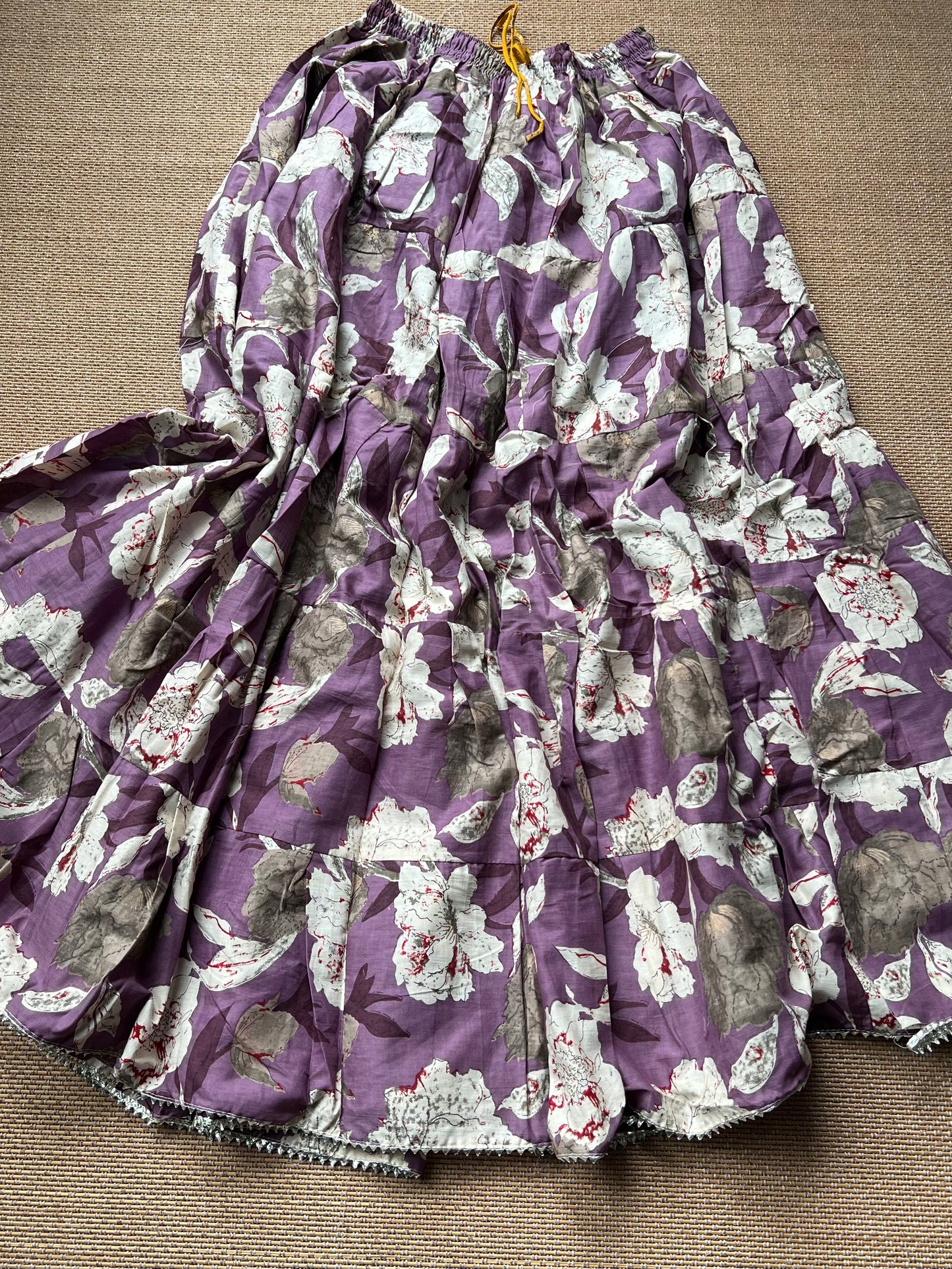 Printed cotton skirt