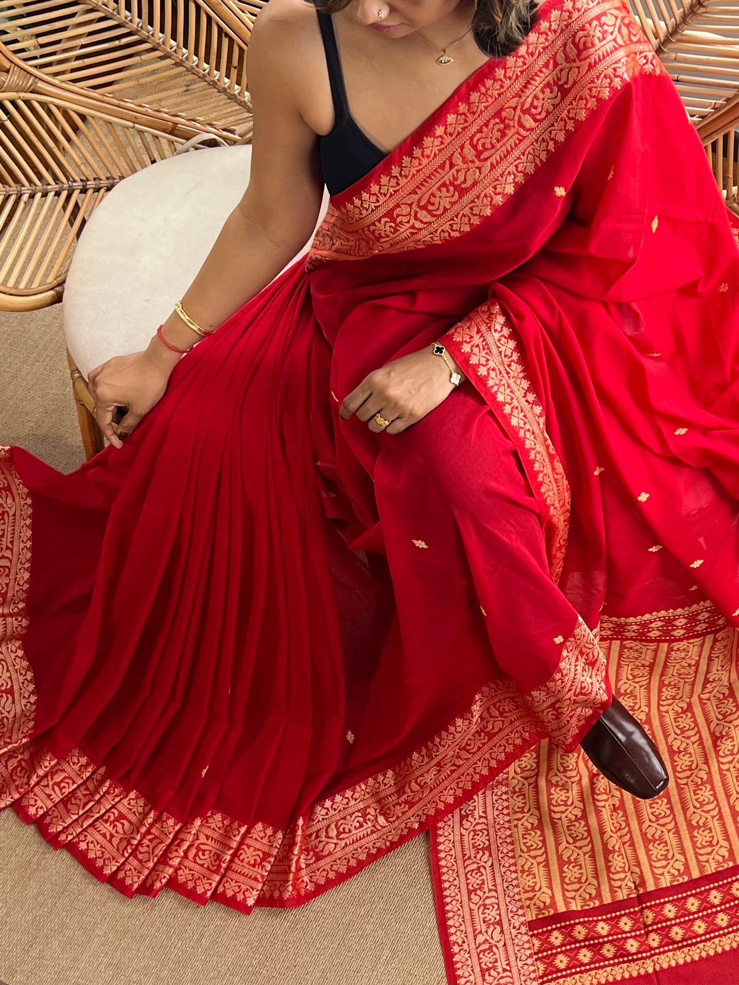 Bengal Loomz - soft  Khadi Cotton Saree