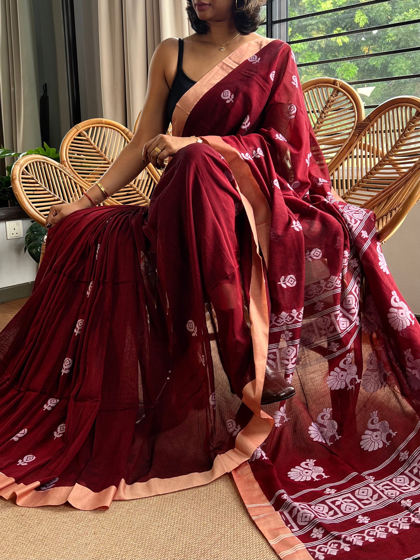 Bengal Loomz - soft  Khadi Cotton Saree