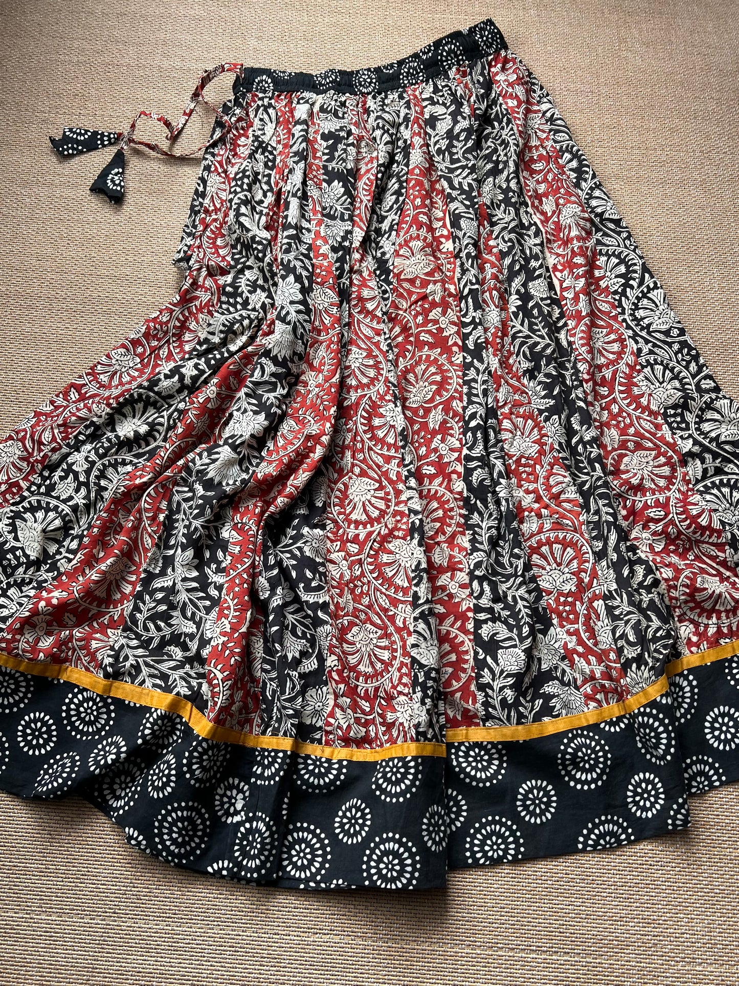 Ajrakh cotton skirt