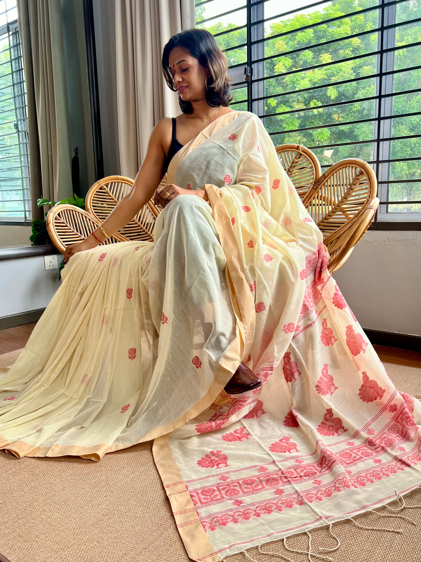 Bengal Loomz - soft  Khadi Cotton Saree