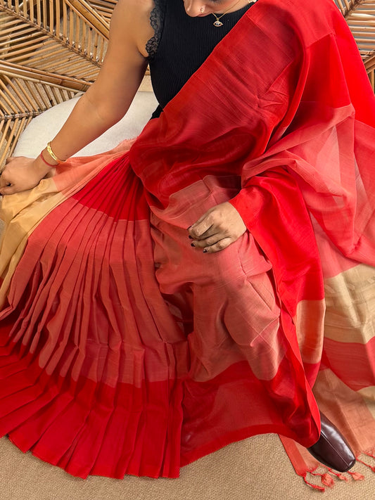 Pure Handloom Mangalagiri Pattu by cotton saree