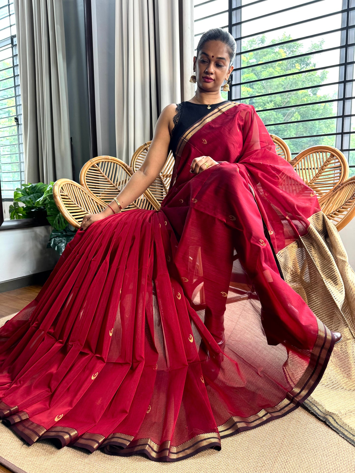 Moon 🌖 Maheswar silk cotton saree