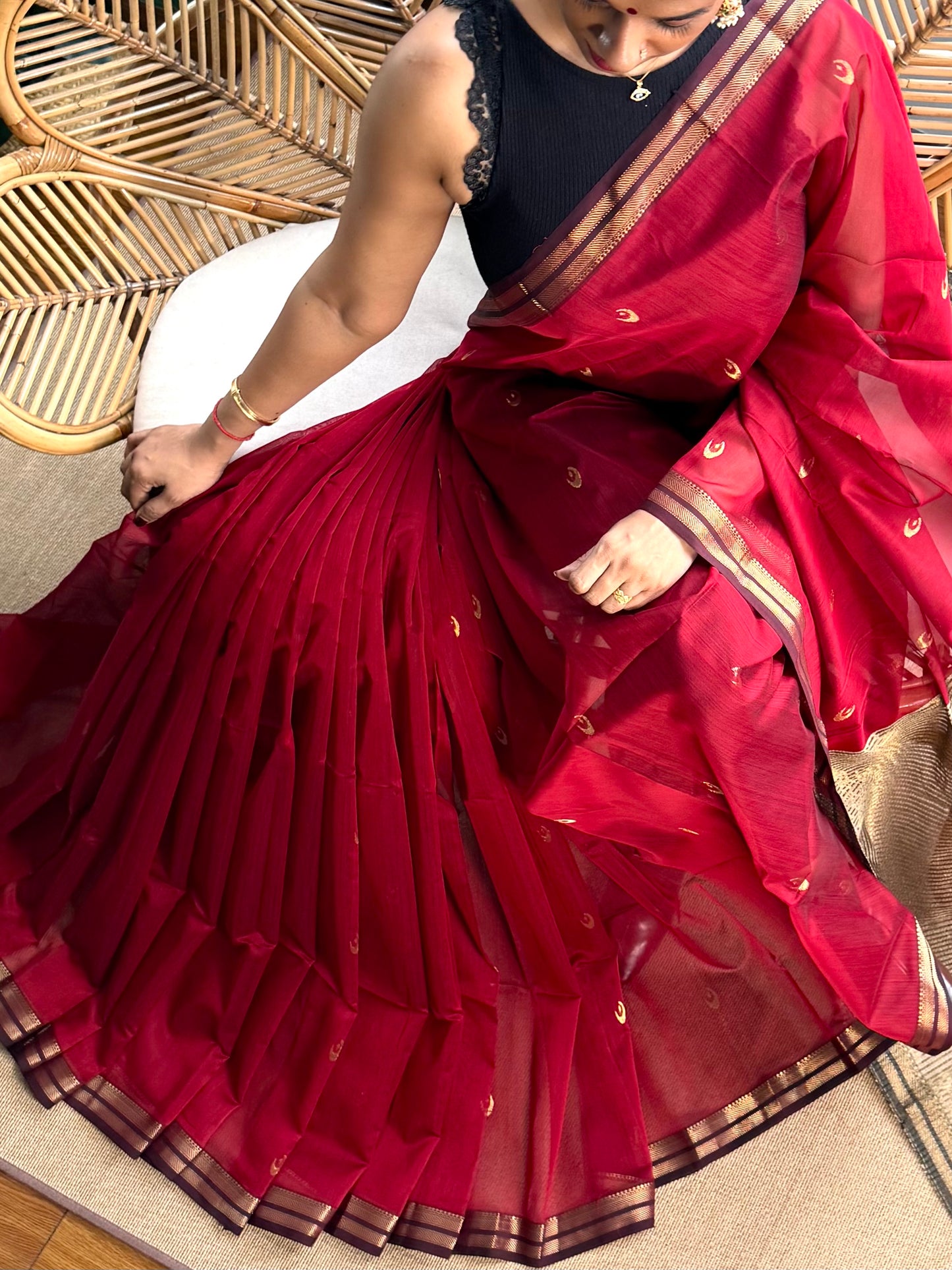 Moon 🌖 Maheswar silk cotton saree