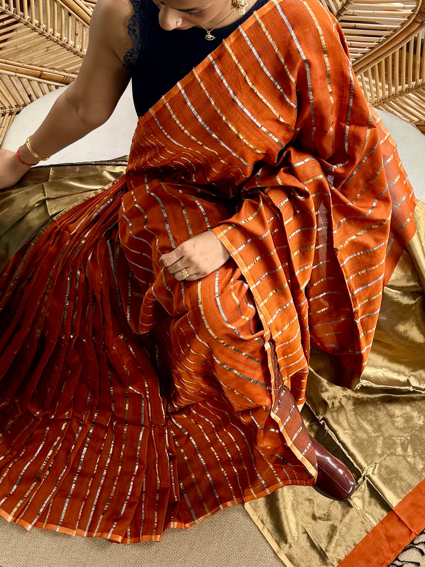 4 pedal loom Maheswar silk cotton saree