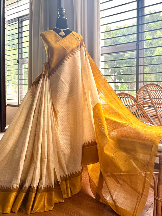 Sungudi zari kattam saree