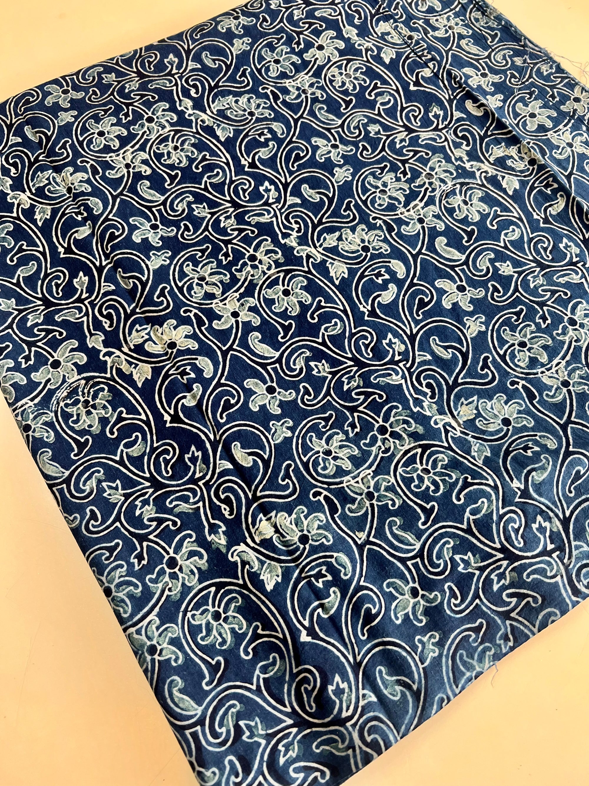 Ajrakh cotton fabrics ( base colour blue )