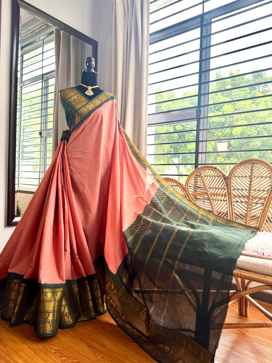 Sungudi long border saree