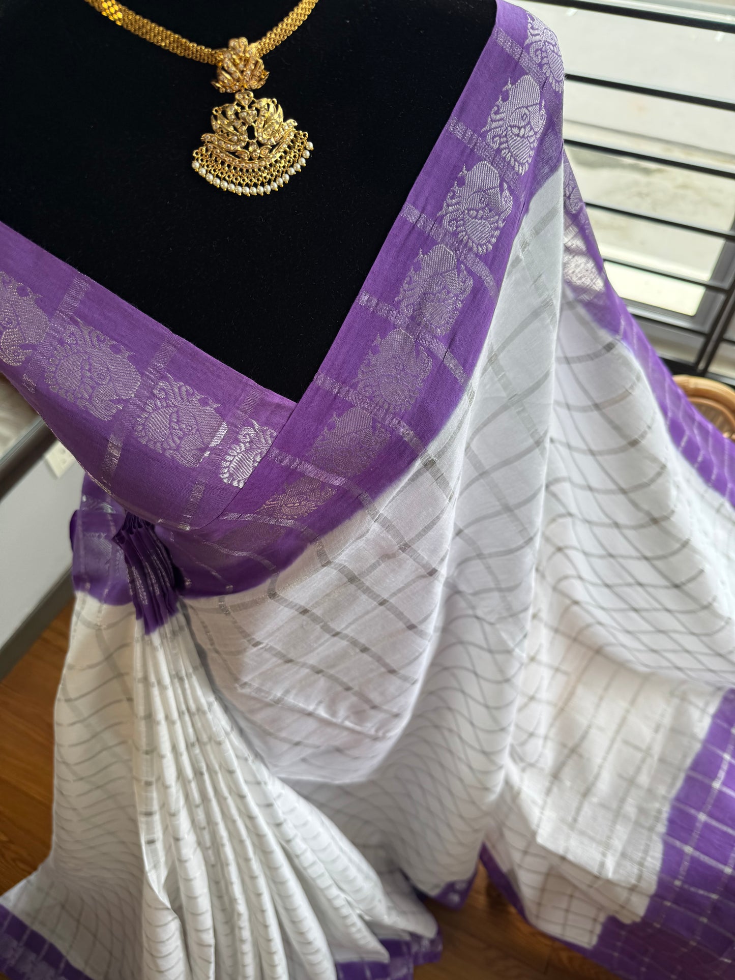 Sungudi cotton saree