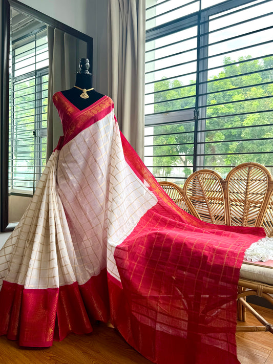 Sungudi long border saree