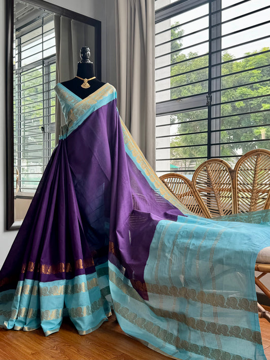 Sungudi long border saree