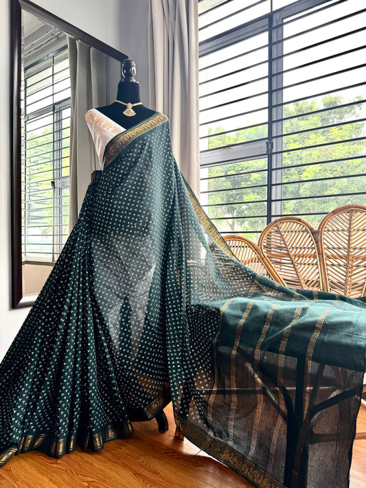 Sungudi cotton saree