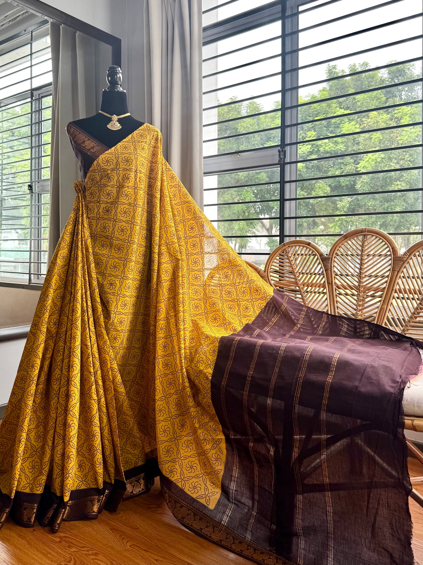 Sungudi cotton saree