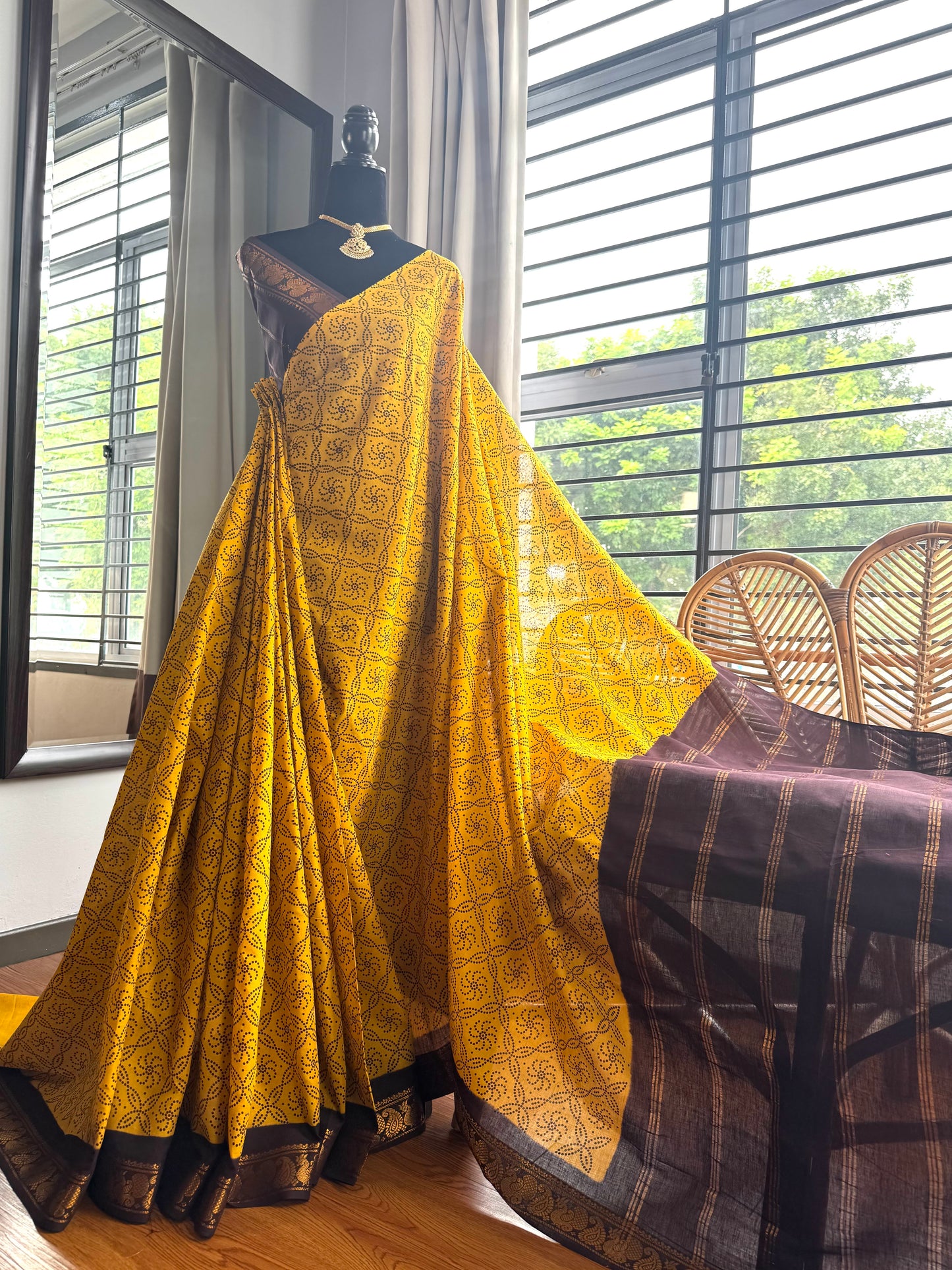 Sungudi cotton saree