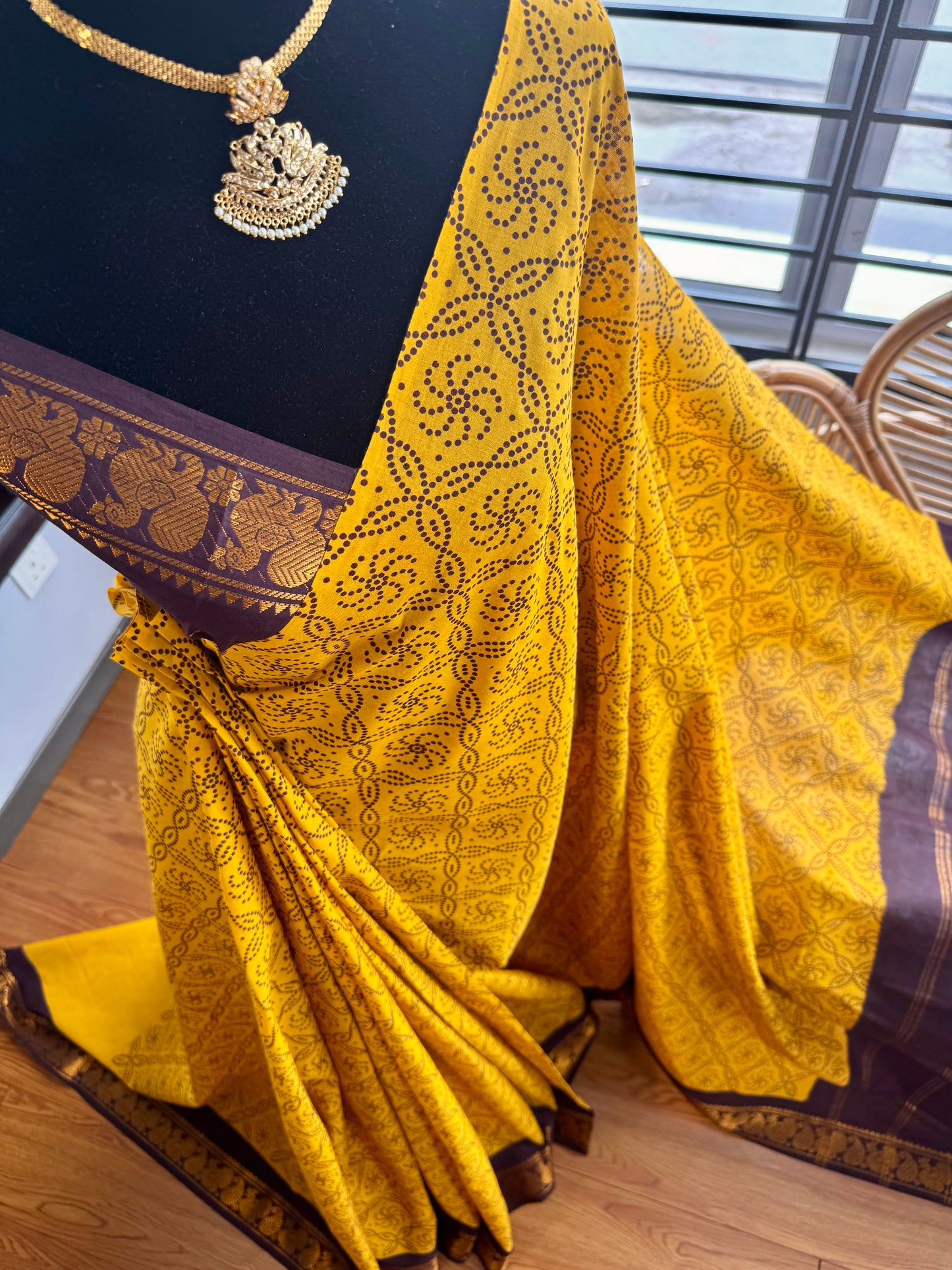 Sungudi cotton saree