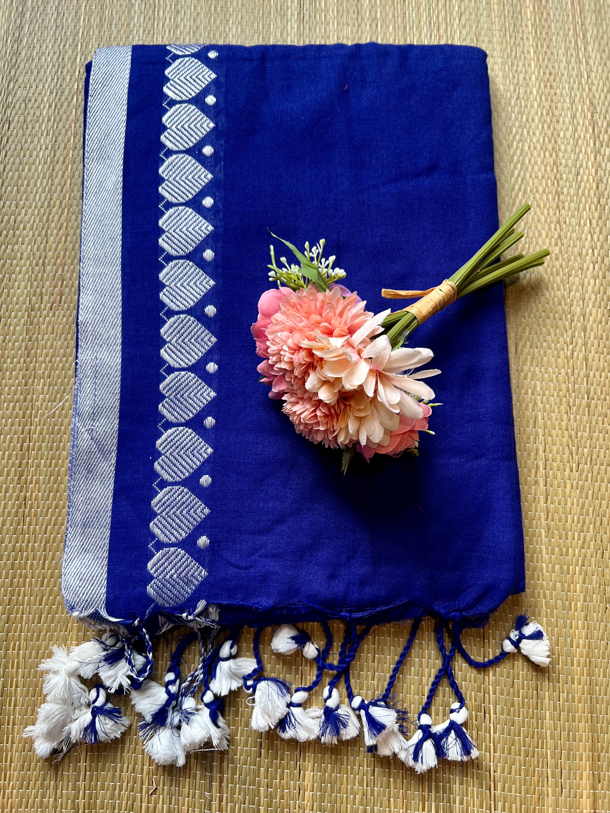 Love Embroidery khadi cotton saree