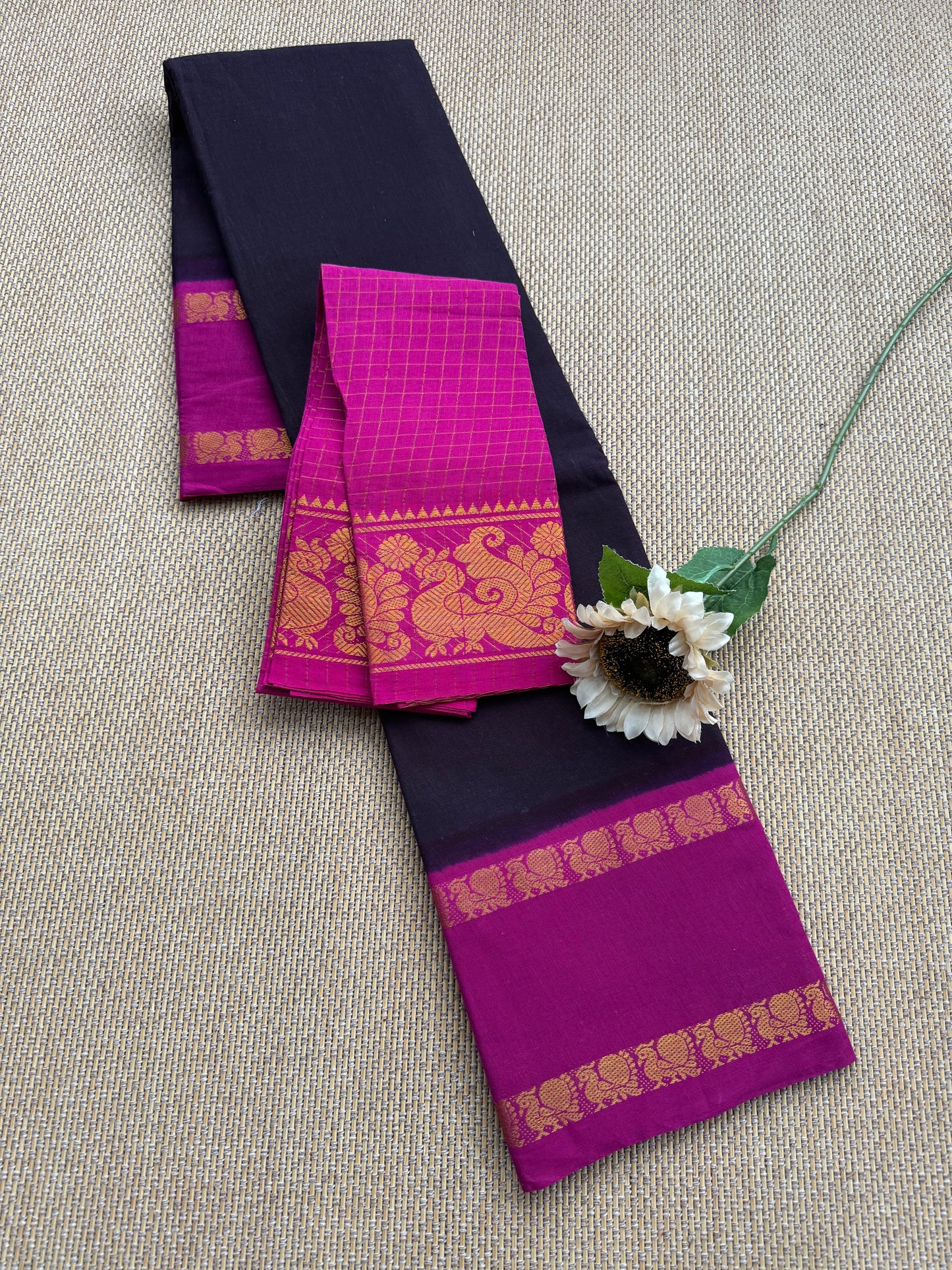 Madurai cotton saree with beautiful border