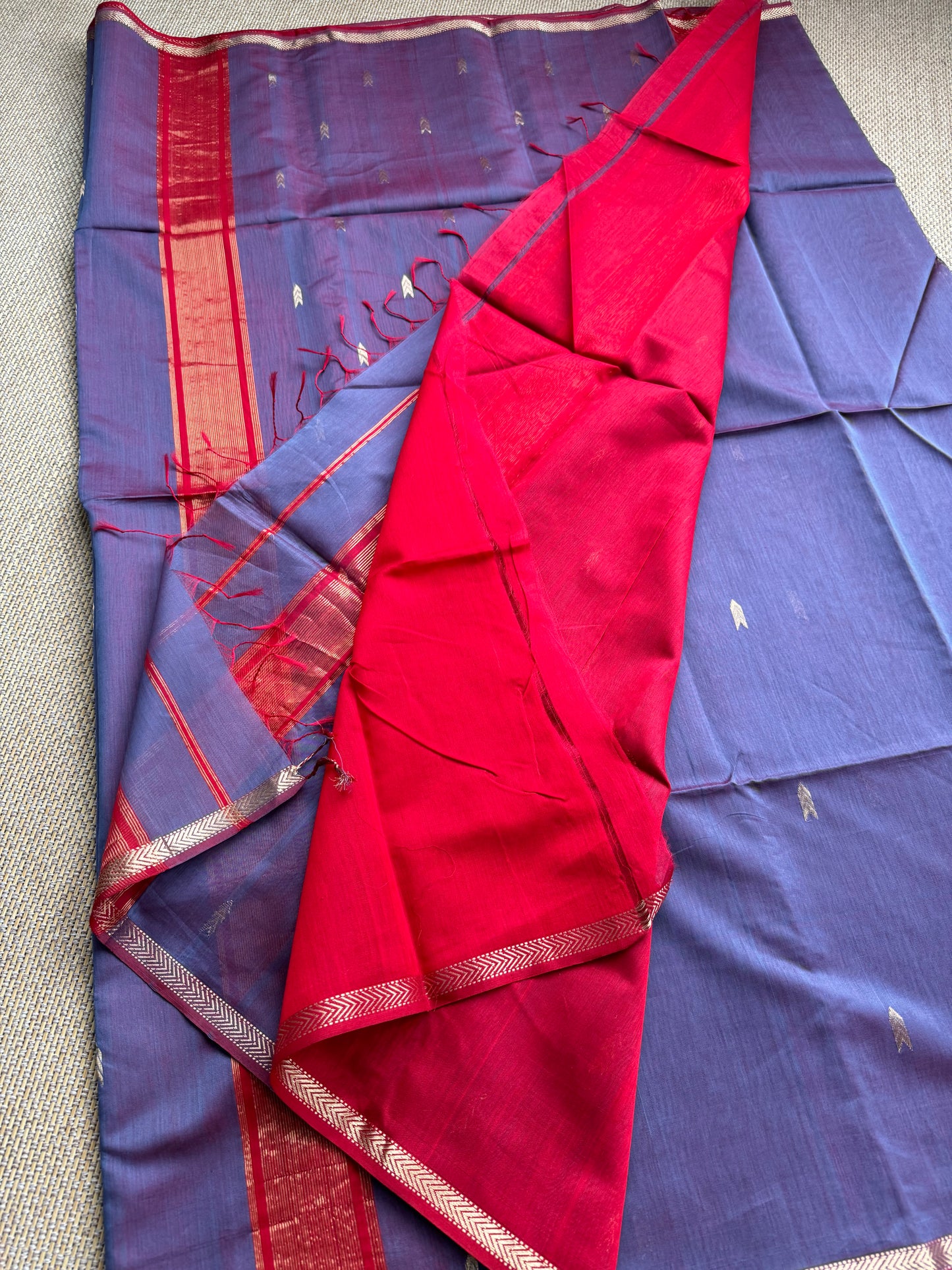 Pure Handloom Maheswar Silk Cotton Saree