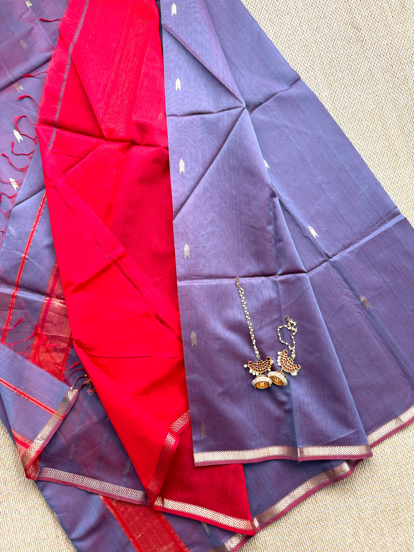 Pure Handloom Maheswar Silk Cotton Saree