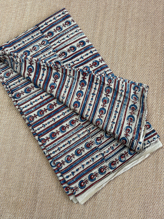 Pure Hand Block Print Ajrakh on Cotton Fabric