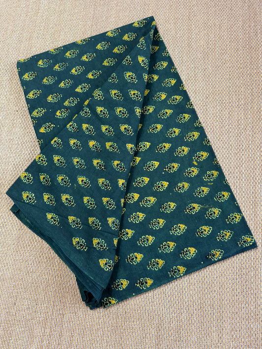 Pure Hand Block Print Ajrakh on Cotton Fabric