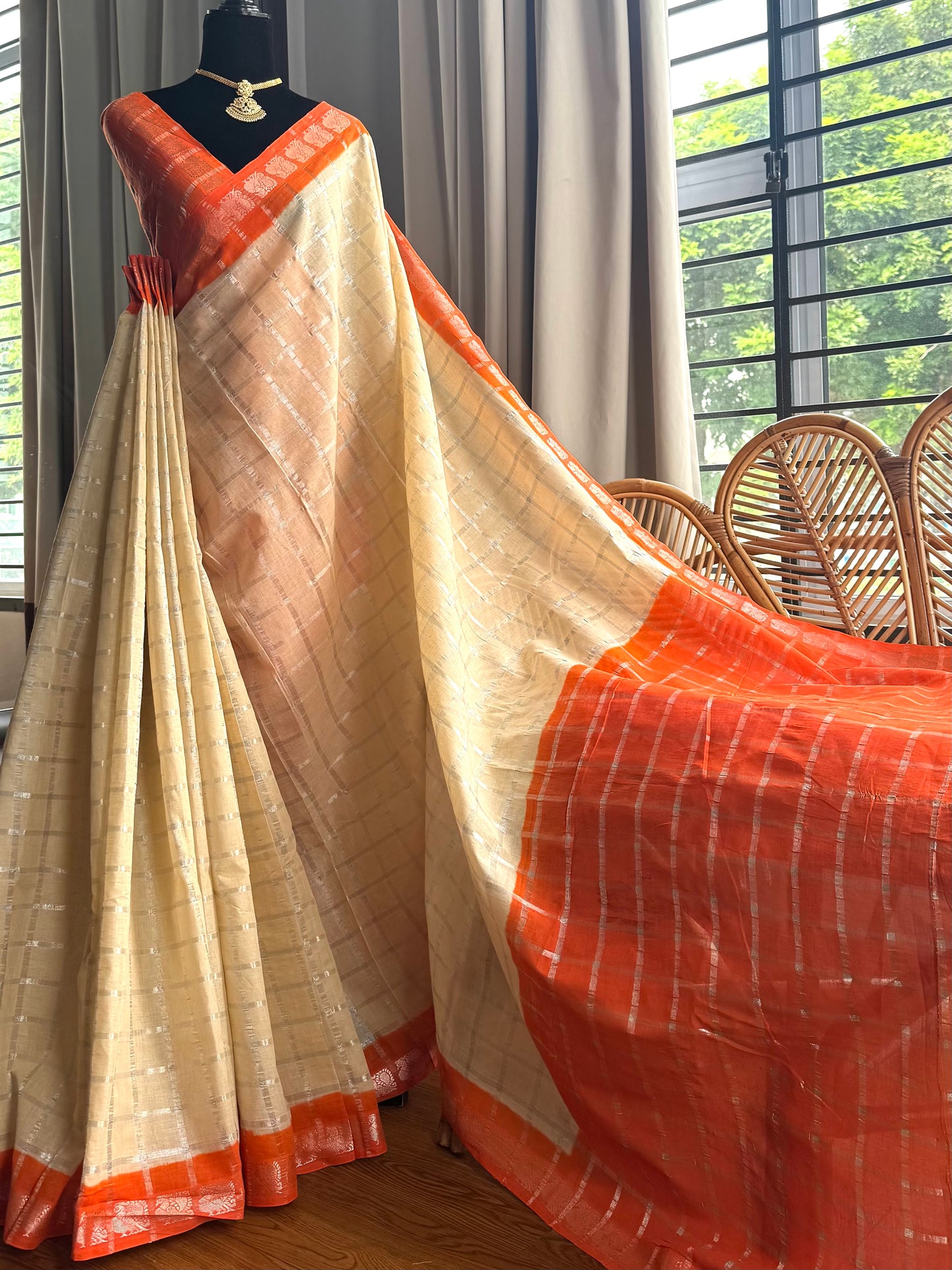 Sungudi cotton saree