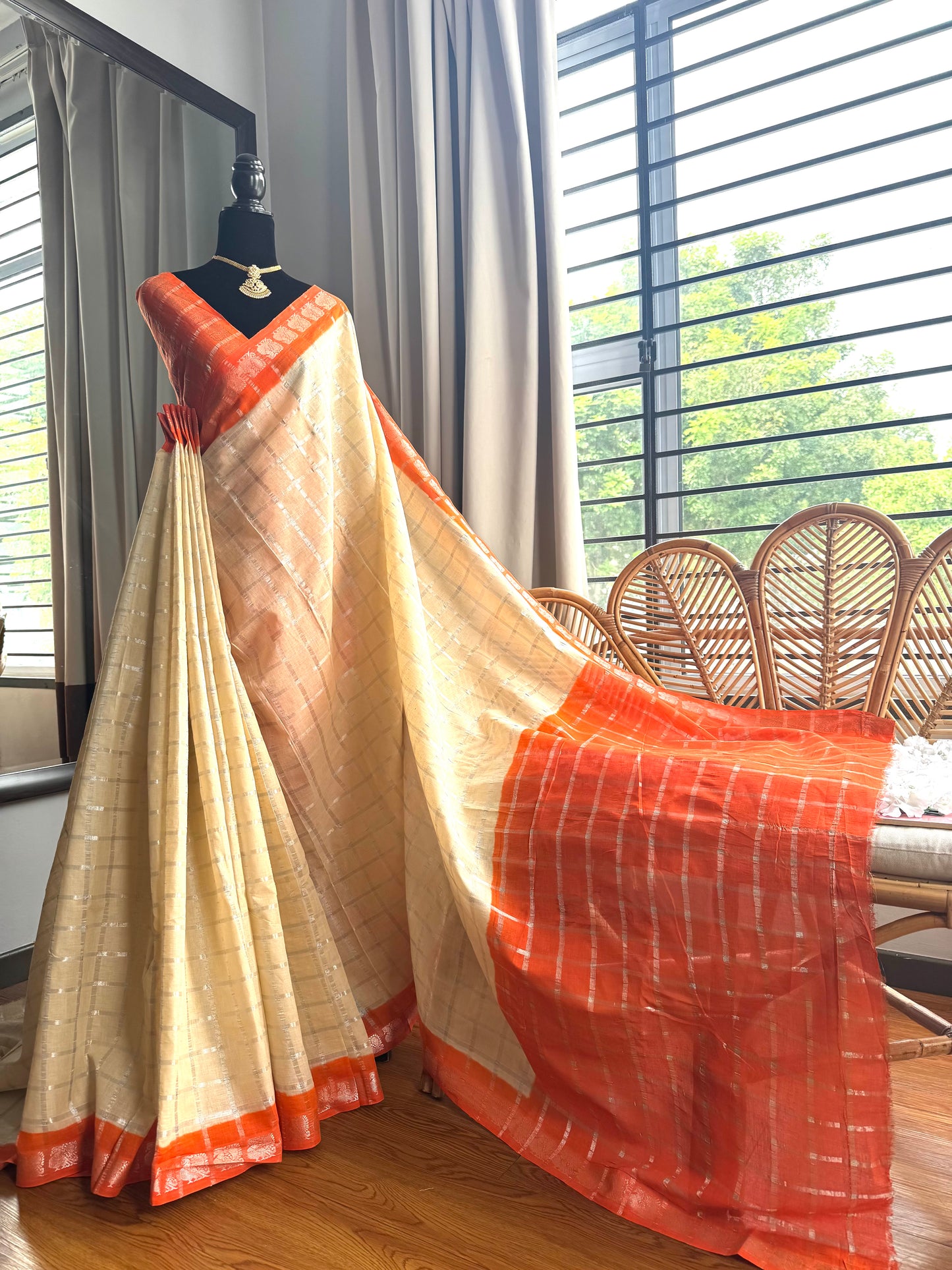 Sungudi cotton saree