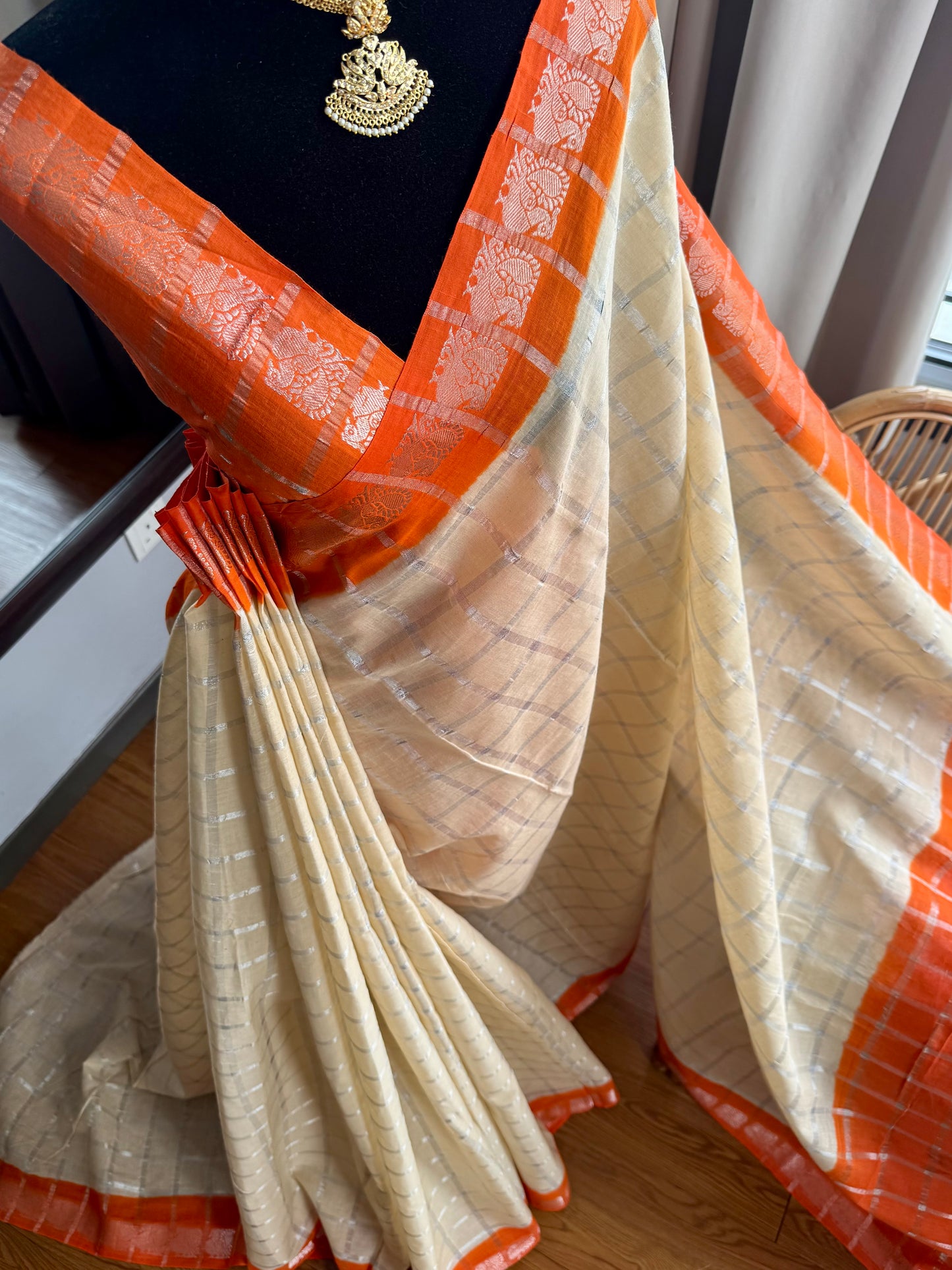 Sungudi cotton saree