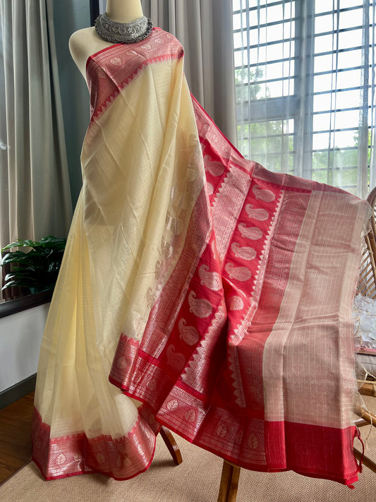 Silk Mix Cotton saree ( Gadwal Style)