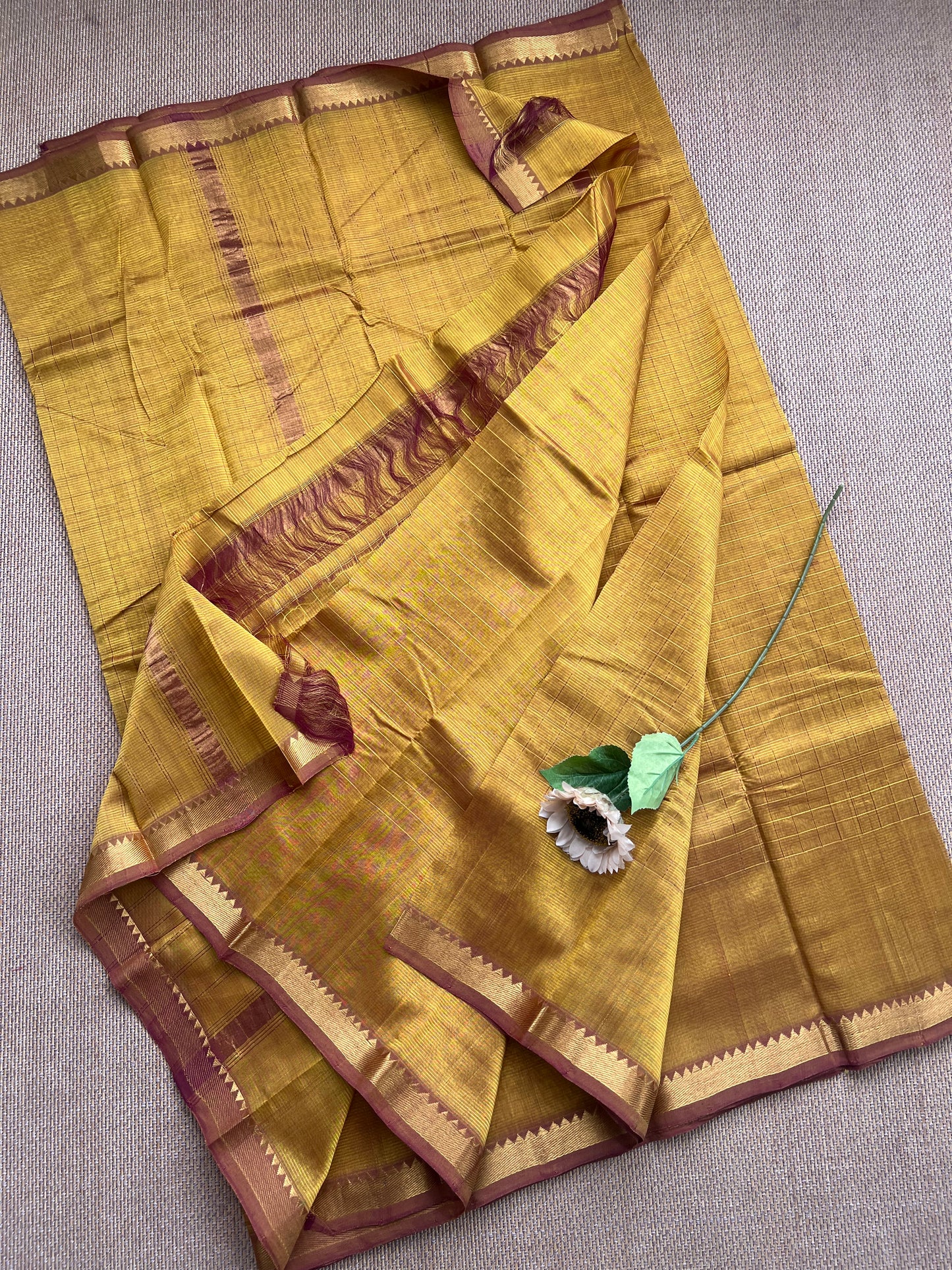 SALE !Pure Handloom Mangalagiri Semi Silk Cotton Saree