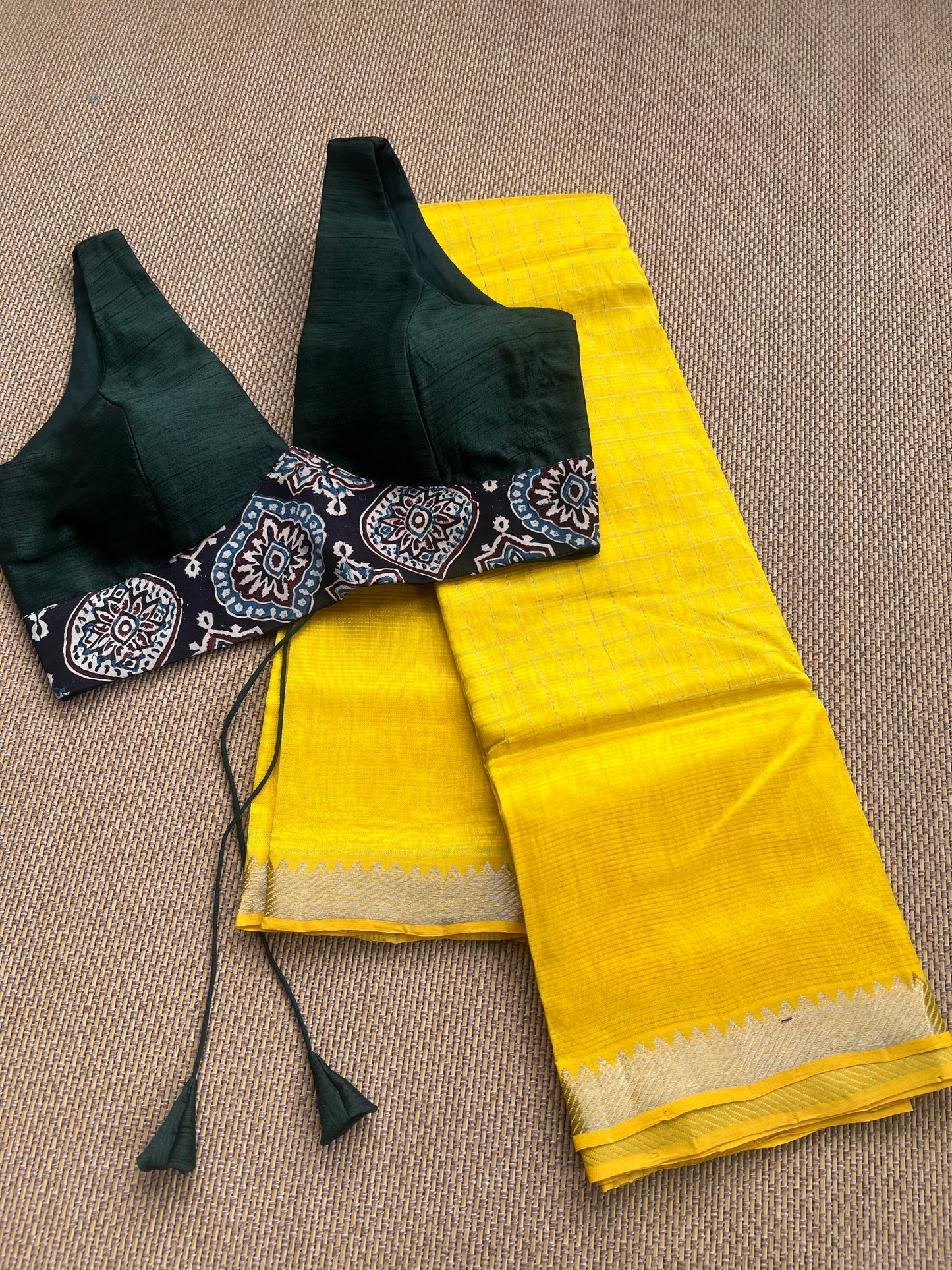 SALE !Pure Handloom Mangalagiri Semi Silk Cotton Saree