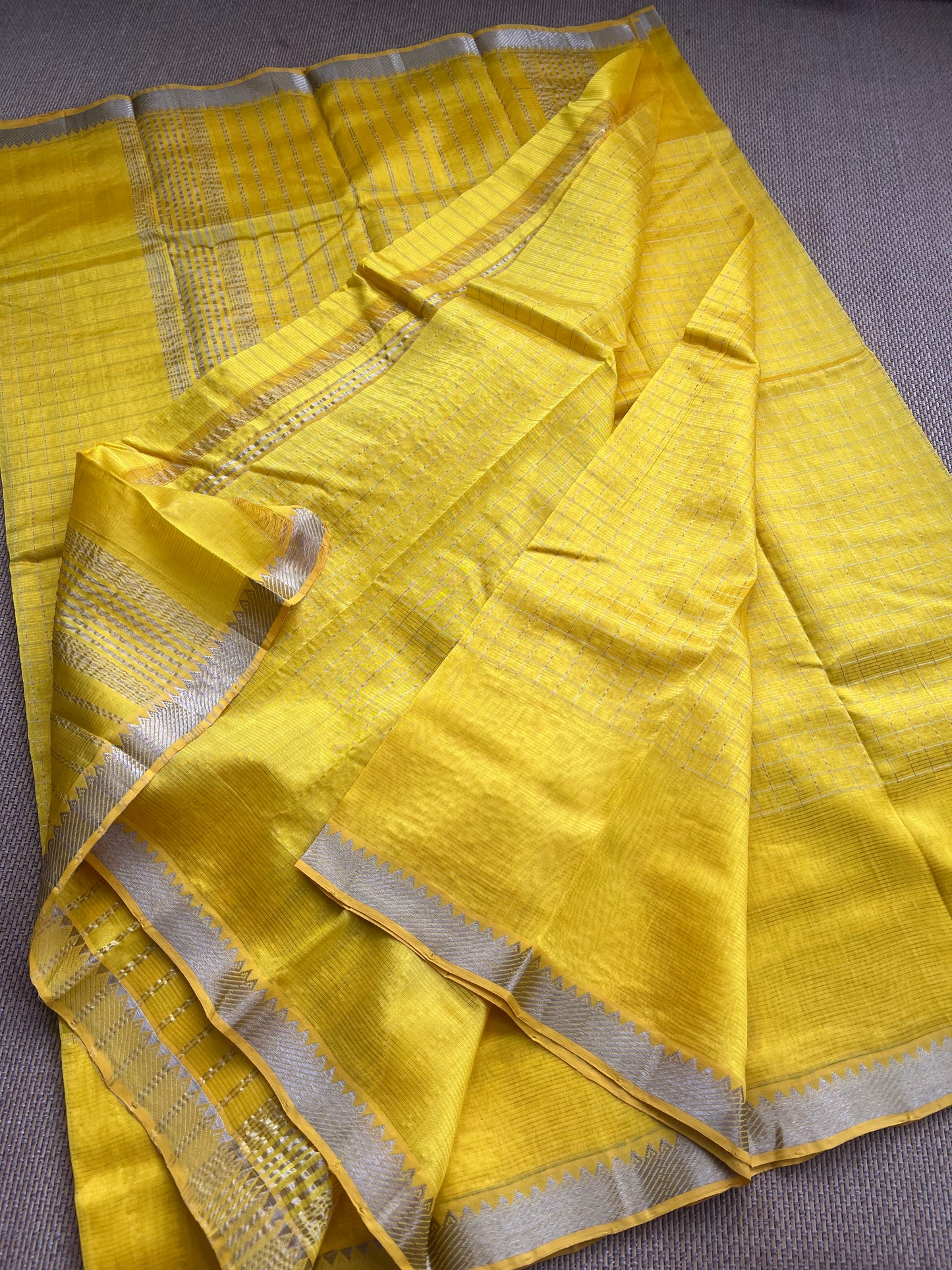 SALE !Pure Handloom Mangalagiri Semi Silk Cotton Saree