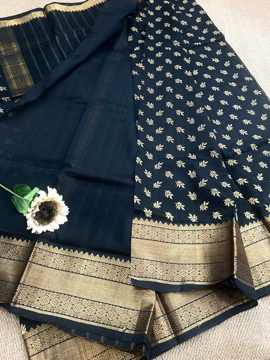 Handloom Mangalagiri Pattu By Cotton Saree