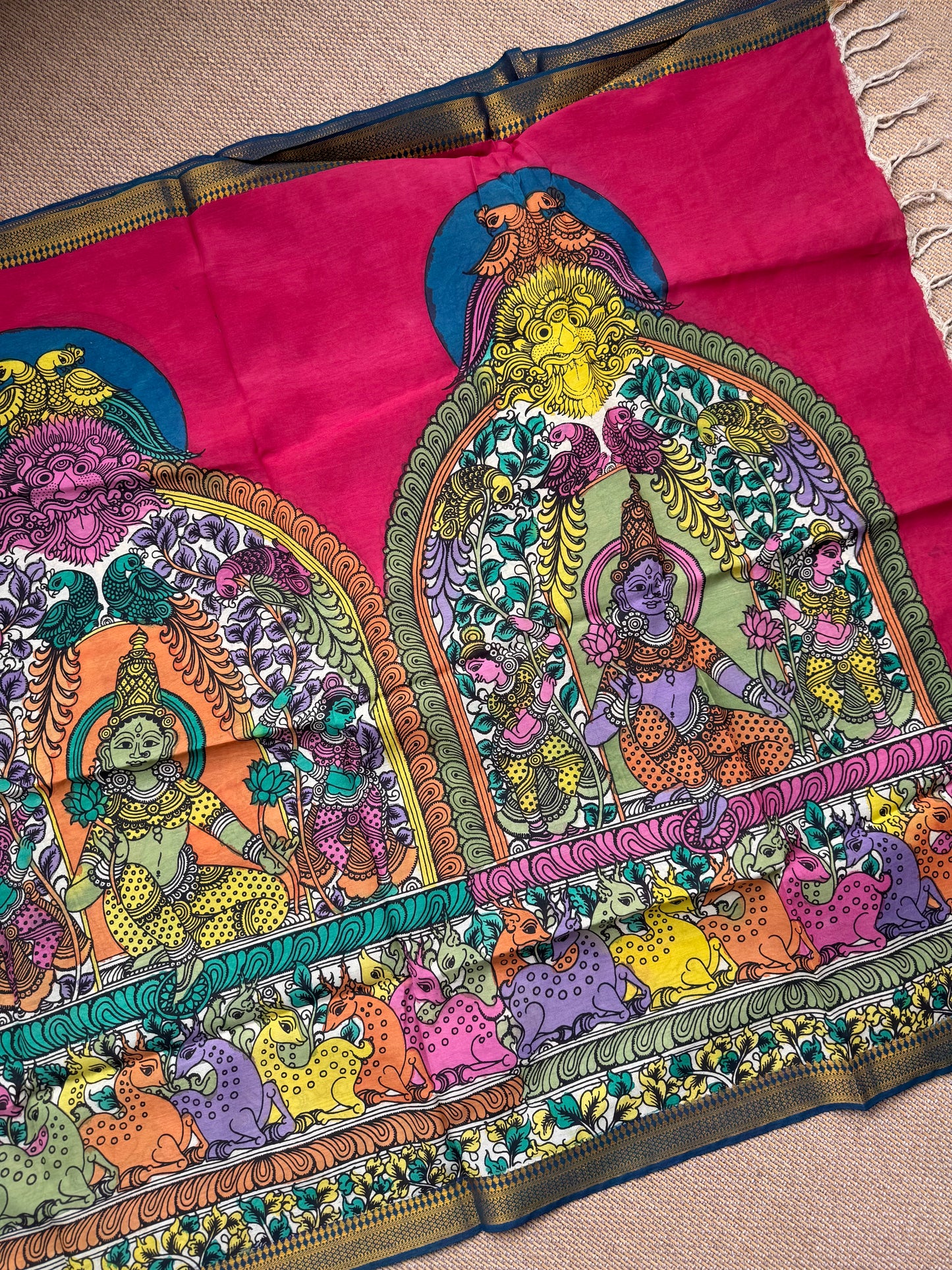 Pen kalamkari shawl