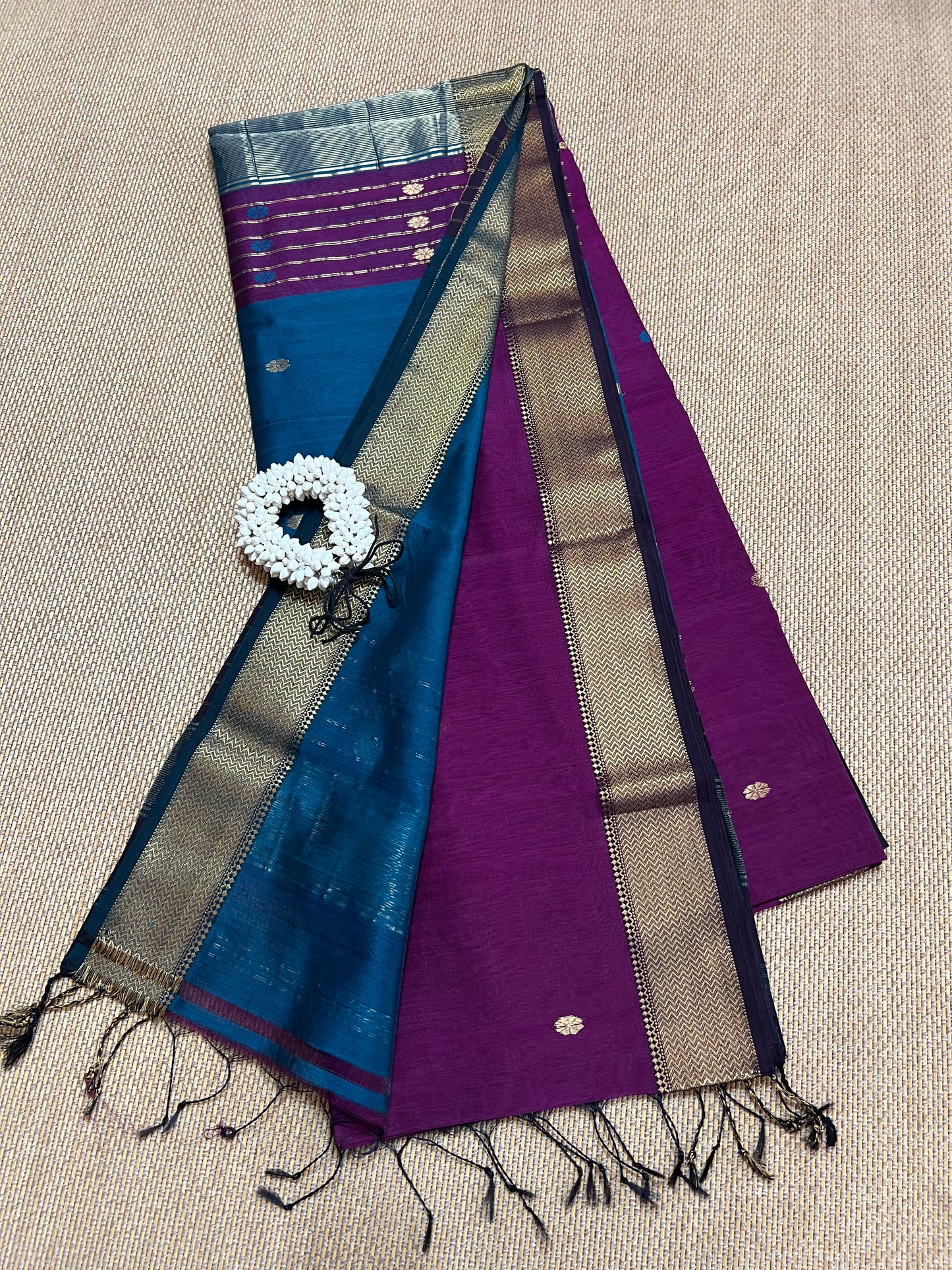 Pure Handloom Maheswar Silk Cotton Saree