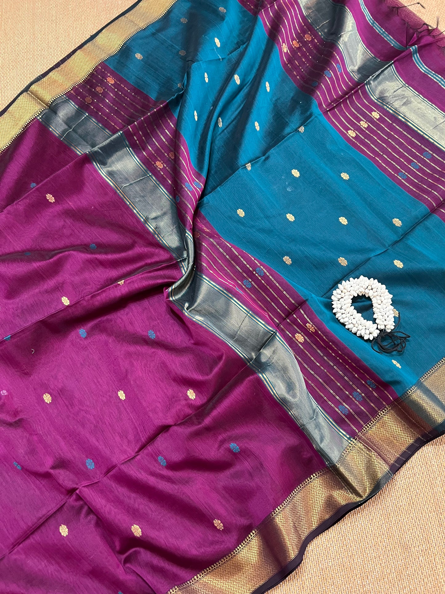 Pure Handloom Maheswar Silk Cotton Saree