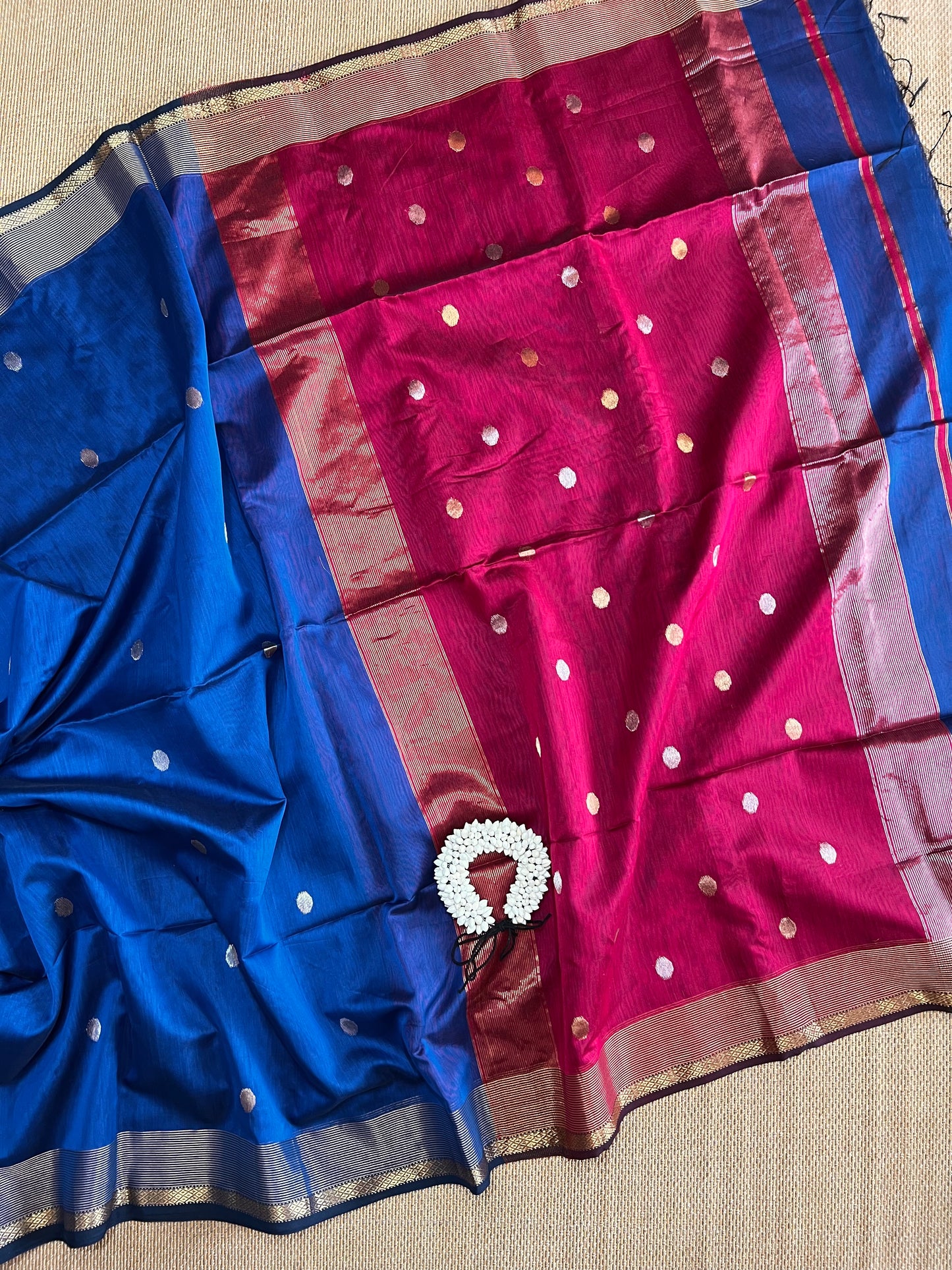 Pure Handloom Maheswar Silk Cotton Saree