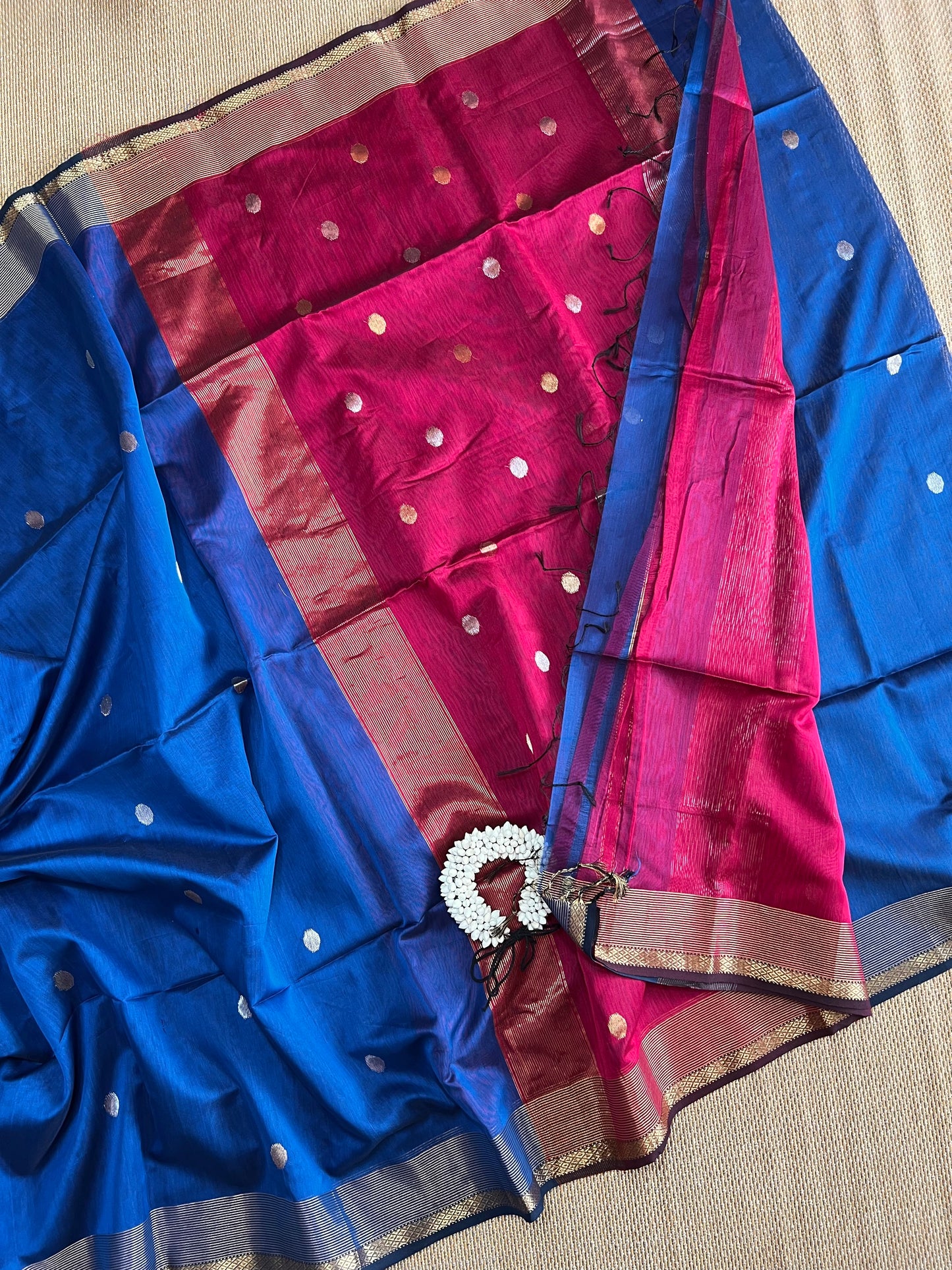 Pure Handloom Maheswar Silk Cotton Saree