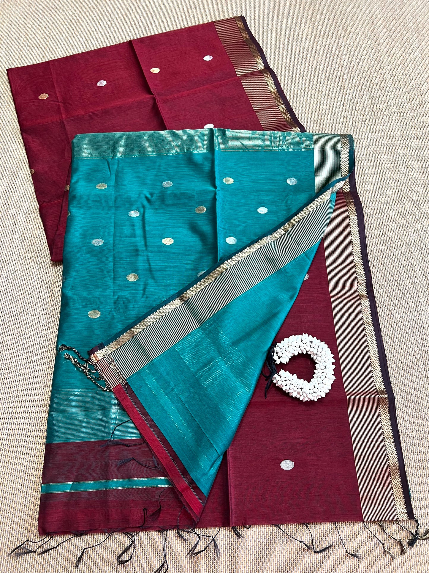 Pure Handloom Maheswar Silk Cotton Saree