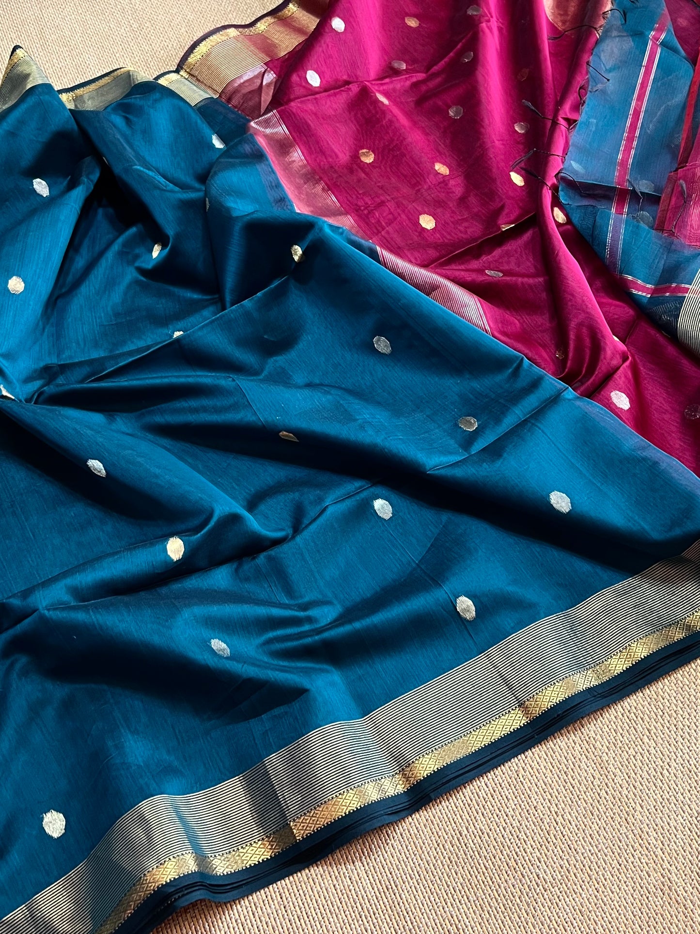 Pure Handloom Maheswar Silk Cotton Saree